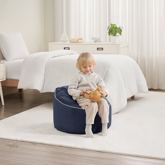 Lounge & Co Navy Drum Bean Bag Cover, 1 bean bag cover