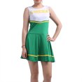 thumbnail image 3 of Uniforme de animadora de secundaria, disfraz sexy, disfraz de porrista (verde), 3 of 4