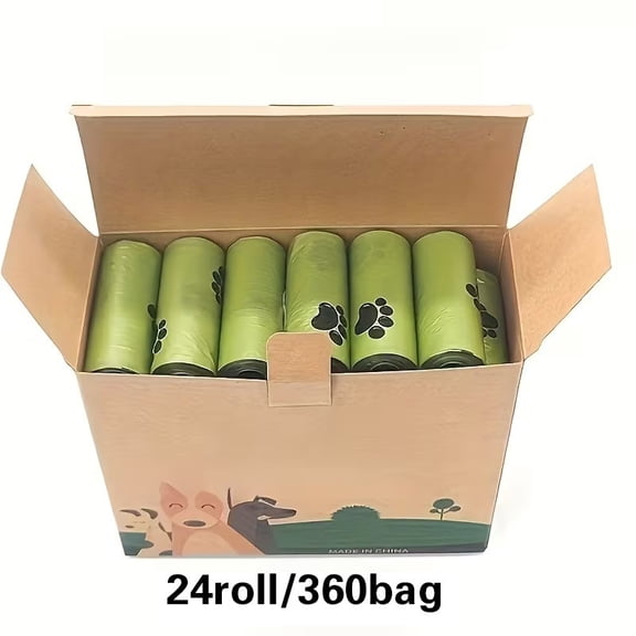 360-Count Dog Poop Bags, 24 Rolls Leakproof Pet Waste Bags