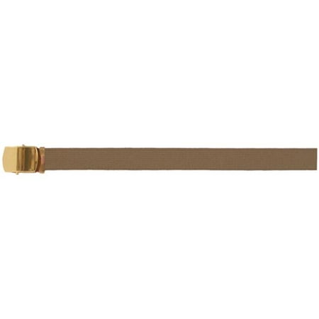 fox outdoor products brass plated roller web belt, brown,