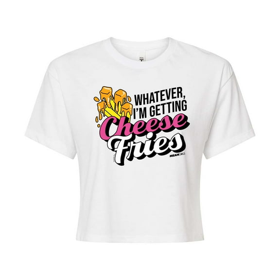 Mean Girls - Cheese Fries - Juniors Cropped Cotton Blend T-Shirt