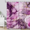 thumbnail image 2 of Pink Marble Bathroom Shower Curtain Set with Hooks 69X75in, 2 of 6