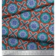 thumbnail image 3 of Soimoi Poly Georgette Fabric Floral Mandala Print Fabric by Yard 42 Inch Wide, 3 of 3
