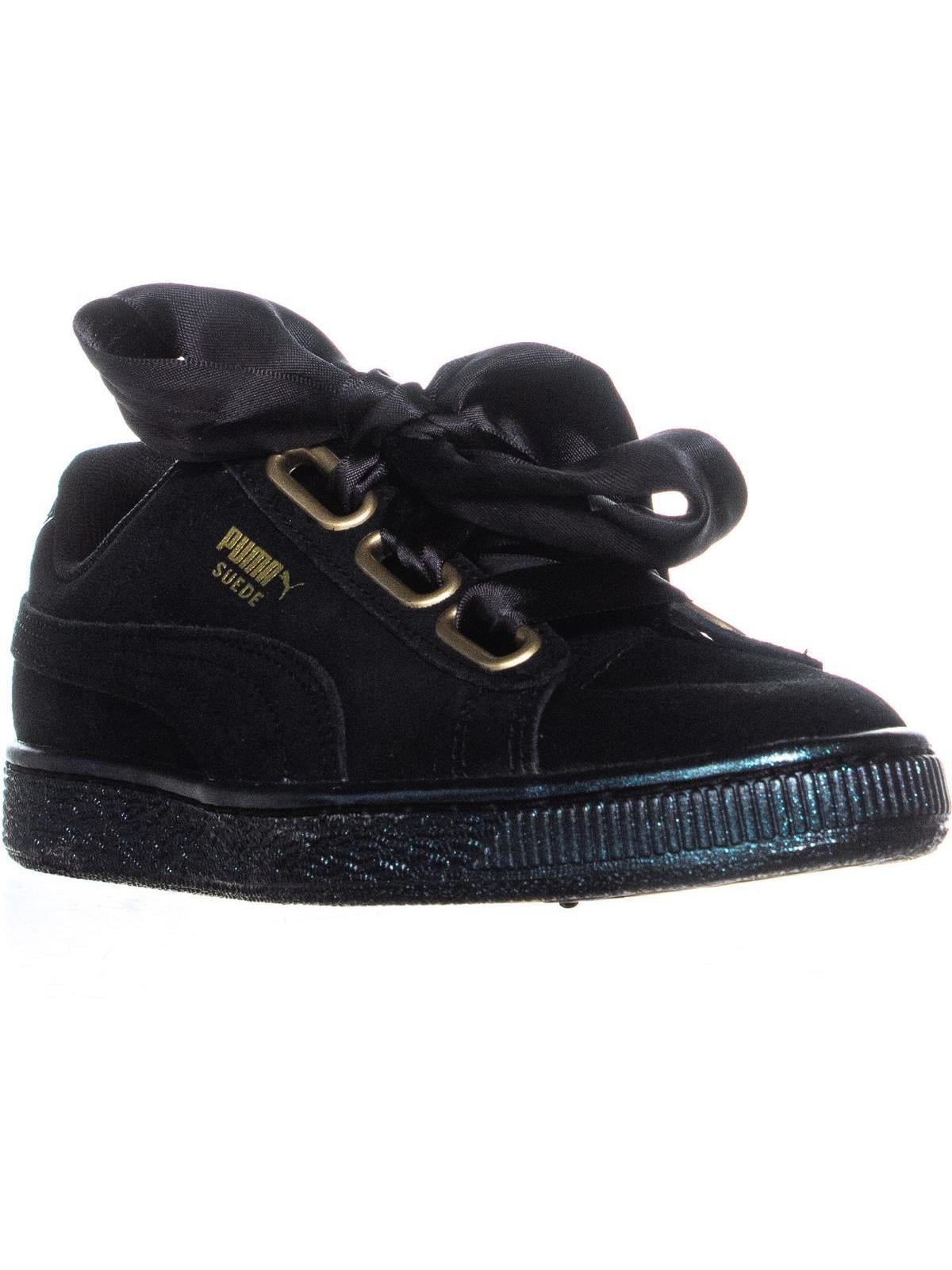 puma suede heart black