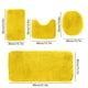 thumbnail image 3 of Juego de alfombras de baño. Fabricadas en felpa de terciopelo y espuma. Ultra absorbentes, lavables a máquina y antideslizantes para baños modernos (Amarillo)., 3 of 9