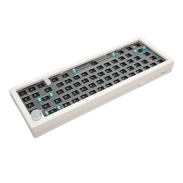 Kit Clavier 67 Touches Hotswap, Clavier DIY 65 % avec Bouton, Connexion 3 Modes Clavier Mécanique Modulaire RGB, Supporte Interrupteur 3pin et 5pin