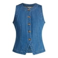 thumbnail image 5 of Time and Tru Women's Button Up Denim Vest, Sizes XS-XXXL, 5 of 5