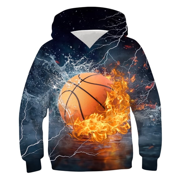 Nrmvnmi Boys Girls Hoodies for Kids 3D Graphic Printed Hooded Sweatshirt Pullover Hoody with Pockets