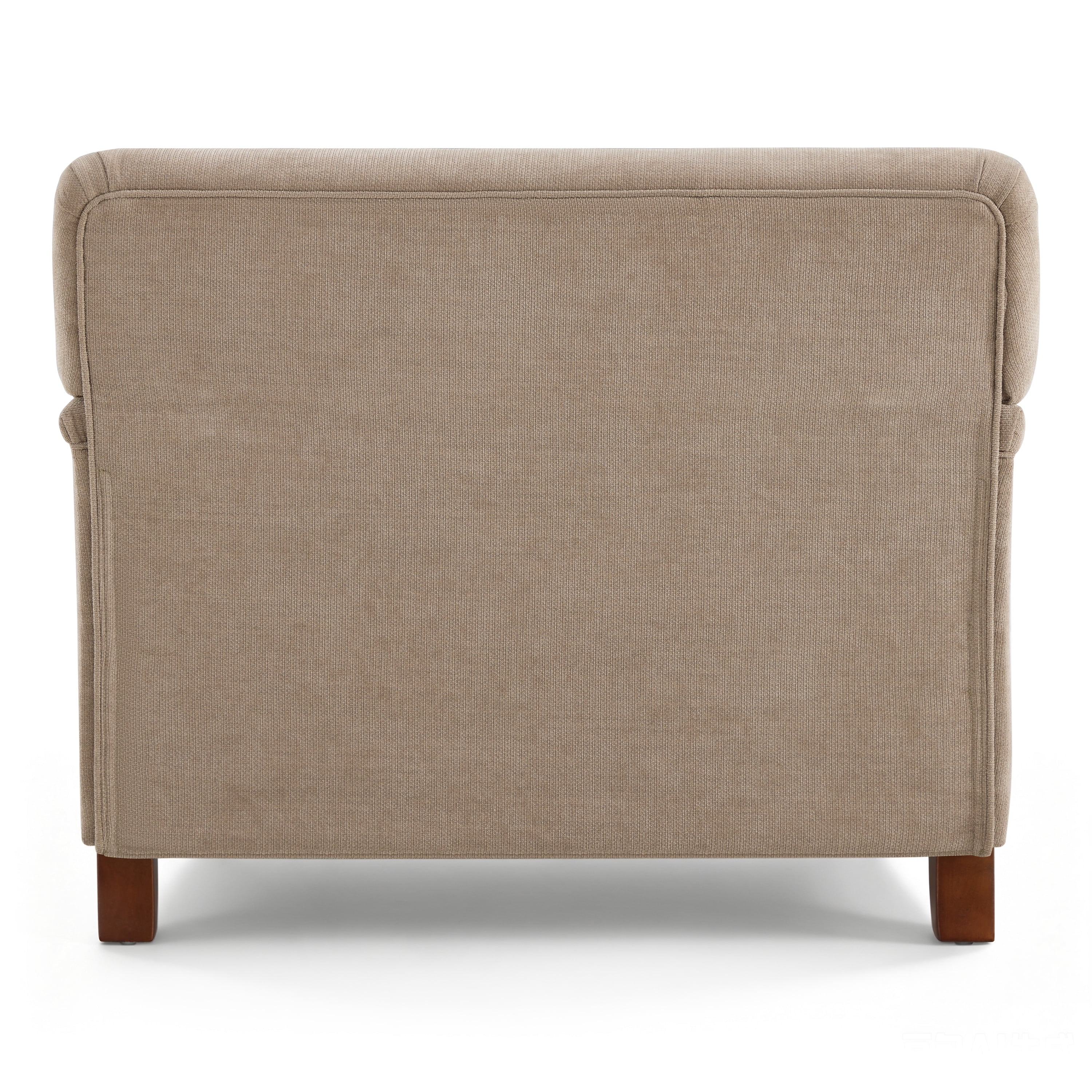 GARITIN Oversized Accent Chair 40.5 Inch, Modern Upholstered Armchair with Lumbar Pillow and Turned Wood Legs for Living Room, Light Brown