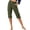 C-Green399, variant on Capri Pants For Women Casual Summer Lightweight Linen Elastic Waist Loose Fit Straight Leg Solid Color Cropped Pants Trendy Trousers