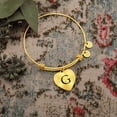 thumbnail image 5 of Letter G Heart Bracelet (Engraving Available) - Heart Bangle Bracelet (Personalized Engraving Option), 5 of 5