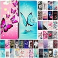 thumbnail image 2 of Funda de cuero con tapa para Samsung Galaxy, carcasa protectora con diseño de gato y mariposa para Samsung Galaxy A13, A04, 4G, A04S, A14, A54, 5G, 2 of 5