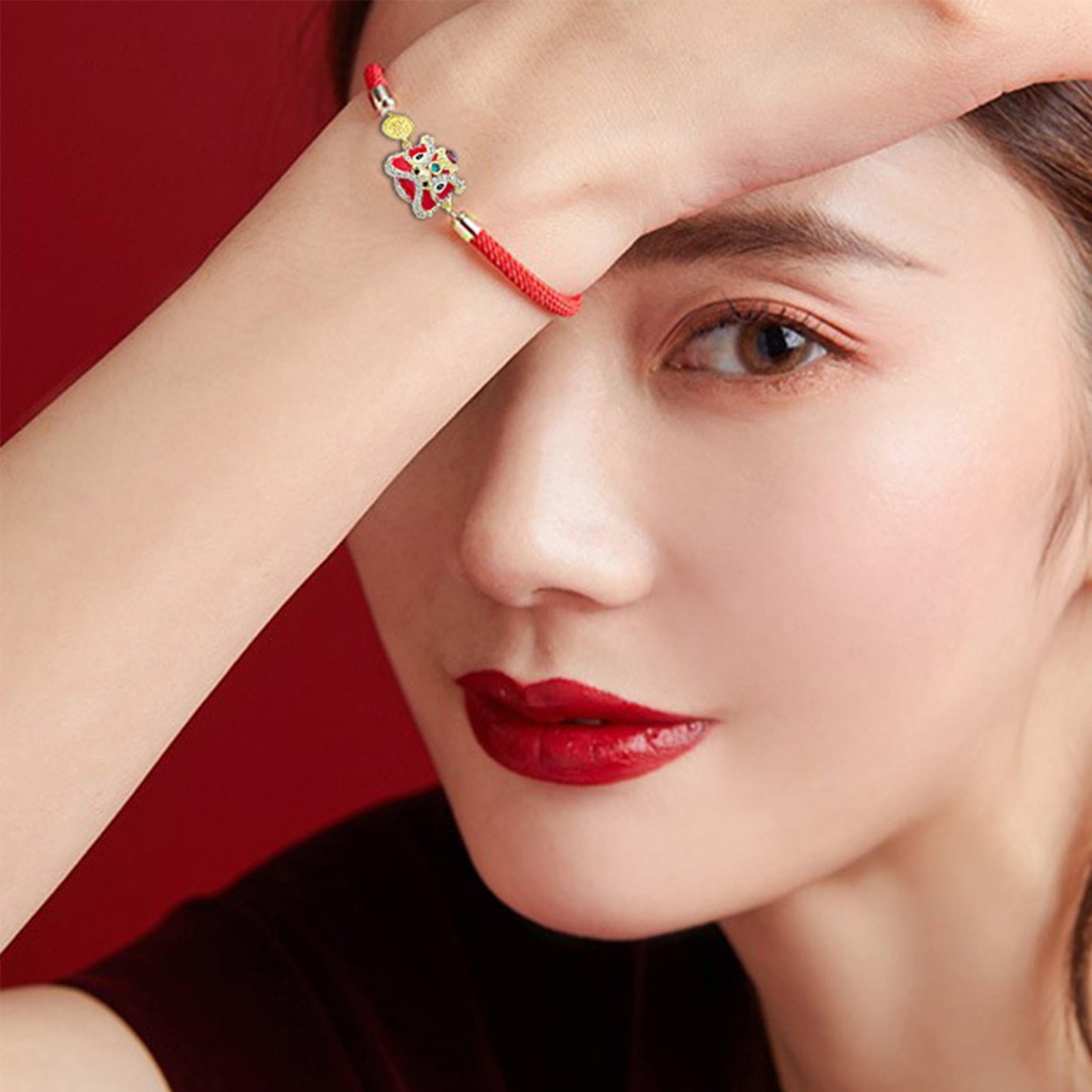2020 Chinese Zodiac Rat Red String Bracelet - Adjustable Lucky Mouse Bracelet For New Year Gifts