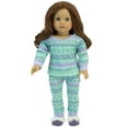 thumbnail image 3 of Sophia's Pattern Pajamas for 18" Dolls, Aqua/Purple, 3 of 4