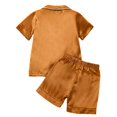 thumbnail image 3 of Toddler Baby Kids Satin Pajamas Set  Long Sleeve Button-Down Sleepwear PJs for Girls, 3 of 6