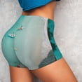 thumbnail image 4 of Balery Turquoise Beach Kayaking Pantalones cortos de entrenamiento estampados para mujer, sin costuras, ajustados, para gimnasio, yoga, correr, deportes, ejercicio activo, fitness.-XX-Large, 4 of 8