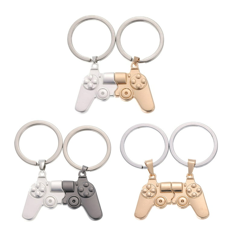 2 Pieces Funny Gamer Player Matching Keychain for Gamer Boyfriend Couple  Keyring 