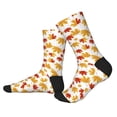 thumbnail image 2 of Pofeuu Maple Leaf Print Crew Socks, Adult Running Hiking Socks for Youth and Adult, 2 of 7