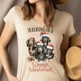 thumbnail image 4 of Cute Dachshund Shirt | Weenie Wonderland Graphic Tee for Dog Lovers, Dark Heather, Size XL, 4 of 6