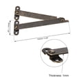 thumbnail image 2 of Uxcell Folding Support Hinge Furniture Decorative Box Lid Hinges 104mmx32mm 4Pcs, 2 of 4