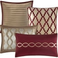 thumbnail image 5 of Nanshing Donovan 10PC Geometric Luxury Comforter Set, Burgundy, Queen, 5 of 5