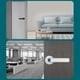 thumbnail image 4 of Perilla de la cerradura de la puerta Manija de huellas dactilares compatible con Bluetooth (con Tuya) Plata FLhrweasw  Nuevo, 4 of 7