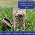 thumbnail image 4 of Backyards Essentials Tube Bird Feeder Petite Copper Metal Bird Seed Finch Feeder, 4 Cup Capacity, 4 of 8