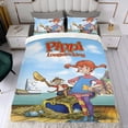 thumbnail image 4 of Pippi Calzaslargas Conjunto de sábanas temático, trío de piezas, cómodo y amigable con la piel, diseño único, regalo de decoración para el hogar para familiares, amigos y fans,140cm *210cm, 4 of 6