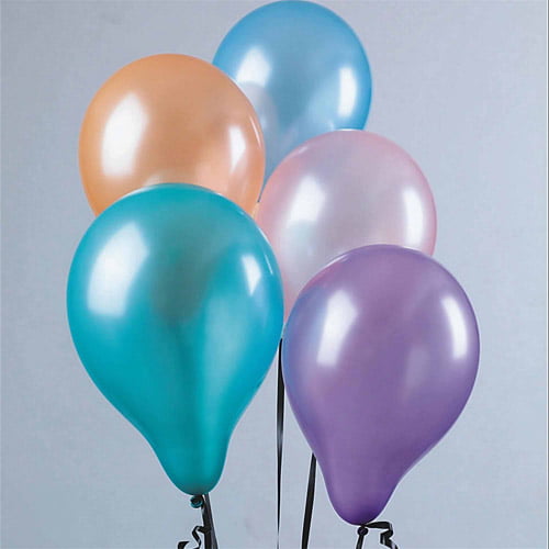 Pastel Balloons Pearl Assorted 11 Inch Latex Balloons mint,blue,pink,lilac,yello