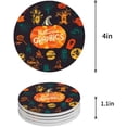 thumbnail image 1 of FMSHPON Happy Halloween Set of 6 Round Coaster for Drinks, Absorbent Ceramic Stone Coasters Cup Mat with Cork Base for Home Kitchen Room Coffee Table Bar Decor, 1 of 6