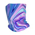thumbnail image 2 of Pofeuu Swirl Blue And Purple Print Multifunction Beanie Hat for Men Women Fashion Scarf Soft Stretch Skull Cap, 2 of 8