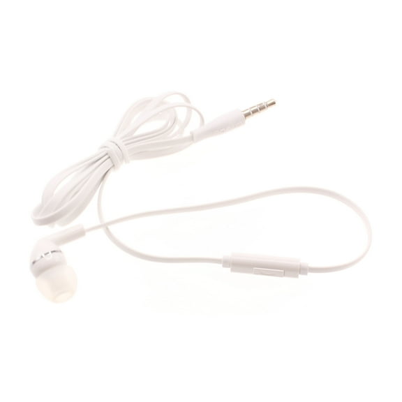 Mono Headset for Motorola Moto G 5G (2023), Earphone w Mic Wired Earbud 3.5mm Single Headphone Hands-free Microphone White for Motorola Moto G 5G (2023) Phone
