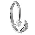 thumbnail image 4 of Anillo de pluma de ángel, anillo de dedo de Plata de Ley 925, elegante anillo de mujer, anillo de apertura ajustable para fiesta de boda diaria, 4 of 10