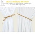 thumbnail image 6 of Gustavedesign 2Pcs Curtain Tieback Rope 27" Nylon Cord Curtain Tie Backs Holdbacks with 2 Metal Screw Hooks, Gold, 6 of 9