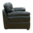 thumbnail image 2 of Sunset Trading Jayson 73" Modern Top-Grain Leather Loveseat in Black, 2 of 5