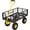 Black, variant on GlowPlume Heavy Duty 880 Lbs Capacity Mesh Steel Garden Cart Folding Utility Wagon with Removable Sides and 4.10/3.50-4" Wheels 10 inch Tire (Blue)