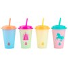 TAL Polypropylene Color Changing Cup, 12 fl oz, Pink, 4 Pack