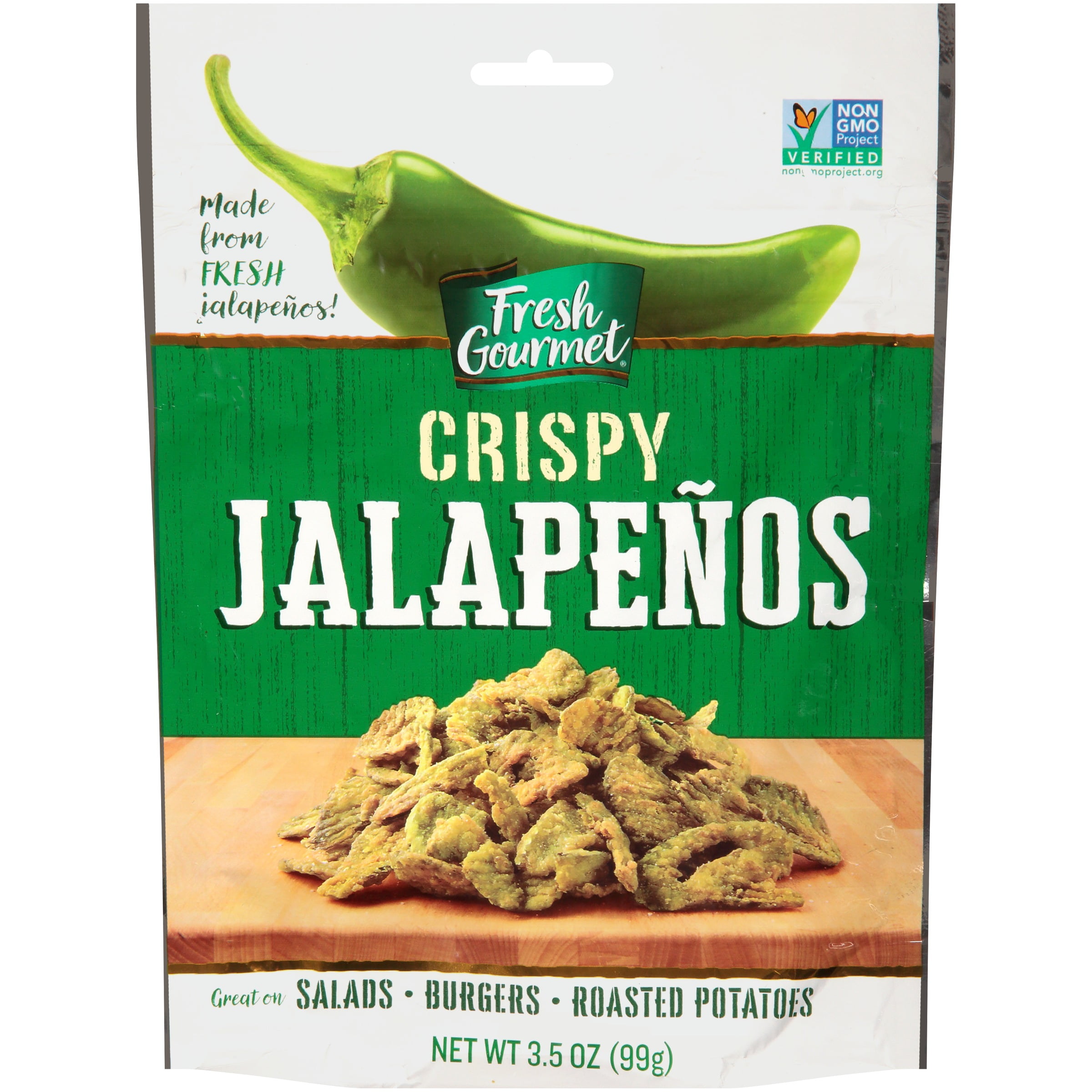 Fresh Gourmet Lightly Salted Crispy Jalapenos Salad Toppings 3.5 oz