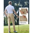 thumbnail image 2 of PULI Men’s Stretch Golf Pants Slim Fit Waterproof Tapered Work Casual Hiking & Travel Pants, 2 of 5