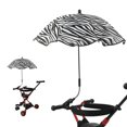 thumbnail image 3 of Sombrilla para cochecito de bebé, protección UV, 360 grados, ajustable, automático, impermeable, portátil, parasol, estampado de cebra, 3 of 9