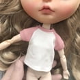 thumbnail image 2 of Lovoski Summer Denim Shorts camiseta para 1/6 Blythe Doll Outfits Ropa Accs Rosado Zulema Lovely Doll Outfit, 2 of 8