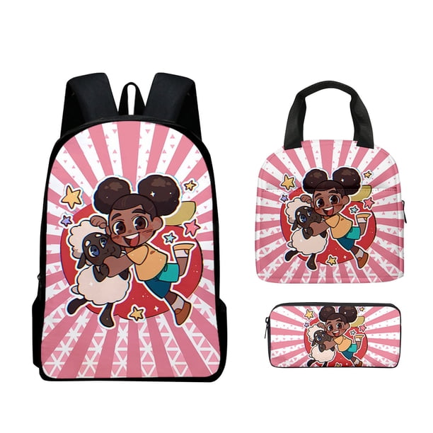 Mochila para estudiantes de 3 piezas, mochila, bolsa de almuerzo y estuche para lápices