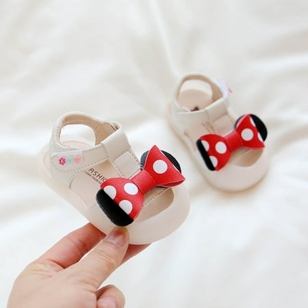 

Baby Sandals Soft Sole Toddler Shoes Beige 18 Beach Sandals Non-Slip Soft Summer Sandals for Baby Girl Indoor & Outdoor