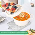 thumbnail image 3 of Yayeee Pot Holders Kitchen Heat Resistant with Pocket 7"x9.8" Cotton Oven Cooking Hot Pads, Flowers Pattern, 3 of 7
