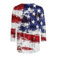 thumbnail image 5 of Vetsdori Red White and Blue T Shirts for Women Casual Plus Size 3/4 Sleeve Pullover American Flag,July 4th Summer Independence Day Fashion Ladies Tops Crew Neck, 5 of 5