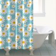thumbnail image 4 of Blue White Flower Pattern Shower Curtain 72"x84" ,Bathroom Decorative Shower Curtains Set with 12 Hooks,Modern Waterproof Washable Shower Curtain, 4 of 6
