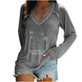 thumbnail image 2 of Aloohaidyvio Christmas Hoodies,Woman Long Sleeve T-Shirt Christmas Printing Hooded Blouse Tops, 2 of 5