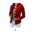 thumbnail image 3 of Minnieouse Abrigo de mujer con botones, chaqueta de Color sólido, traje elegante de algodón delgado, ropa de vestir, tops de compras de viaje para la Prendas para la parte del cuerpo L Minnieouse AP012233-01, 3 of 6