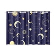 thumbnail image 3 of MKHERT Funny Moon And Stars Window Curtains Kitchen Curtain Room Bedroom Drapes Curtains 26x39 inch, 2 Piece, 3 of 3