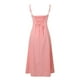 thumbnail image 5 of Vestido ajustado con cintura entallada y cordón ajustable para mujer - Vestido de fiesta sin mangas con cuello cuadrado y tirantes, con cremallera en la espalda (XS-XXL), 5 of 8